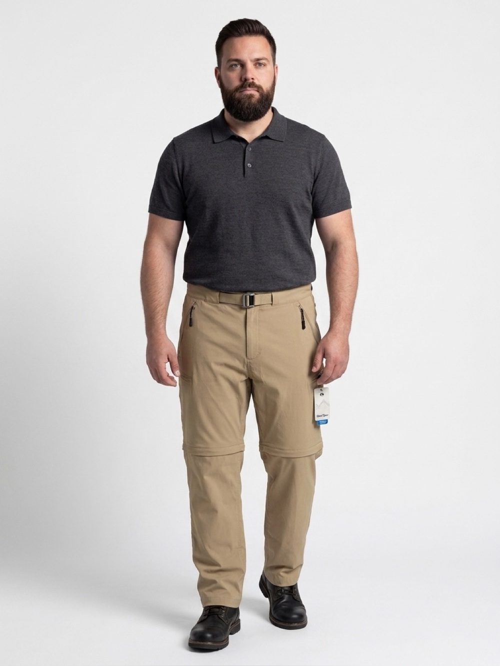 Convertible Tan Cargo Pants - Outdoor Utility/HYPIE-DRI